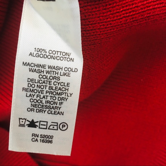 DKNY Pullover Sweater MEDIUM Ribbed Red & Black Cotton - Picture 11 of 11